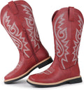Hawkwell Women's Cowboy Cowgirl Boots Square Toe Mid Calf - Easy On