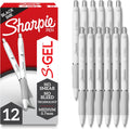 Sharpie S-Gel: Smooth Gel Ink Pens, Medium Point, Pearl White Body - 12 Count