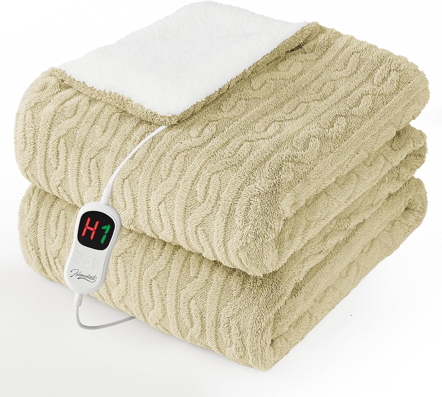 Homemate Electric Heated Blanket Twin - Ultra Soft Flannel Comfort