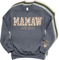 Personalized Mom Grandma Sweatshirt - Custom Embroidery - Perfect Gift