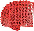 Modular Interlocking Cushion 12 Pack Non-Slip Rubber Floor Tiles