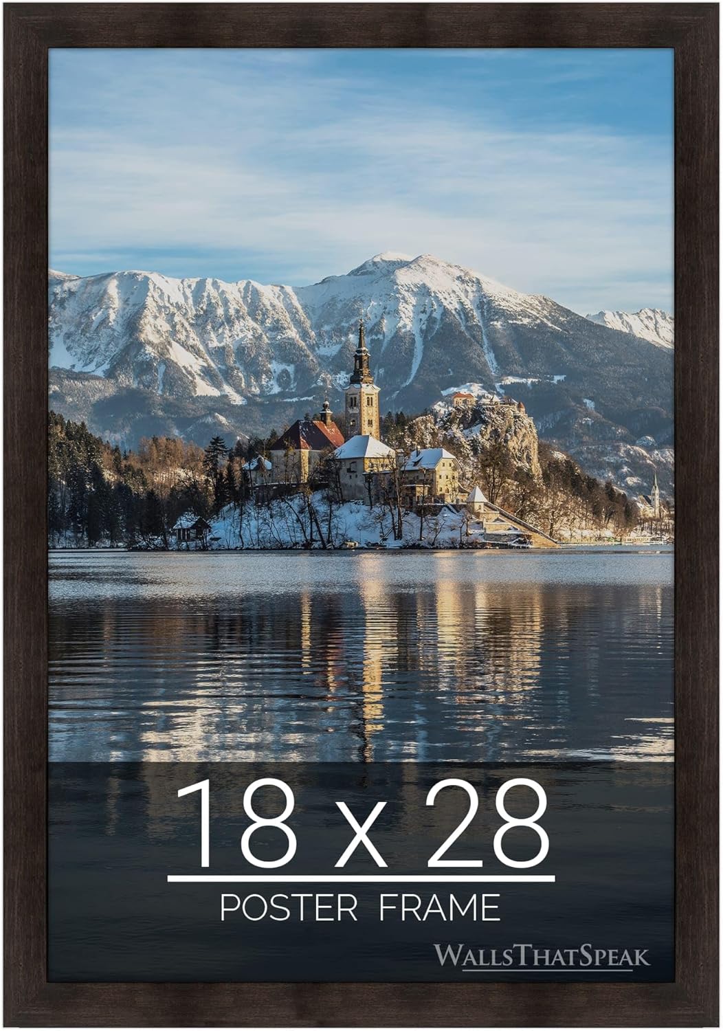 Espresso Brown Picture Frame for Puzzles Posters Photos Artwork