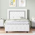 Twin Size Upholstered Platform Bed Frame - Princess Button Tufted