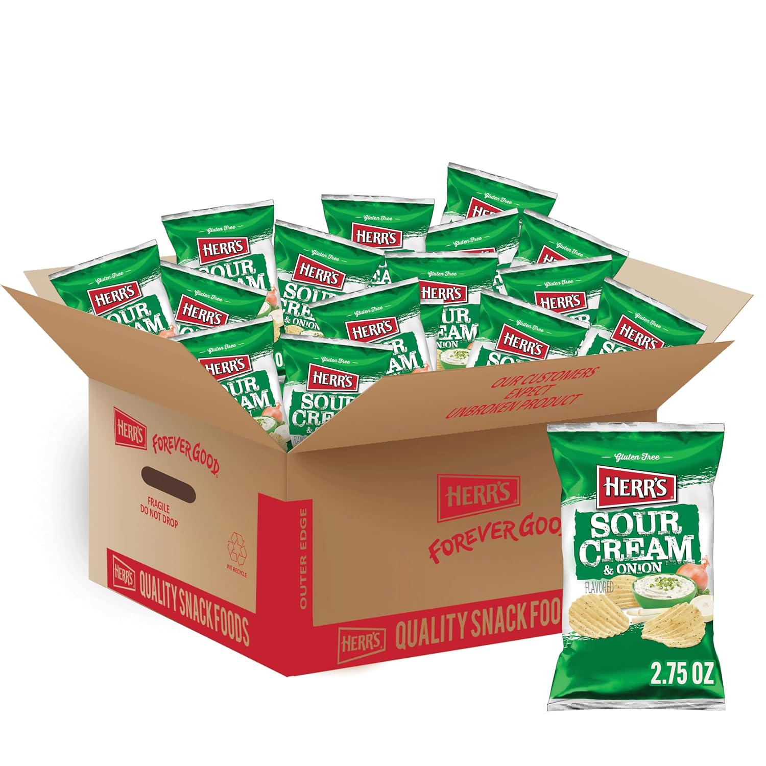 Herr's Sour Cream and Onion Potato Chips - Perfect for Parties