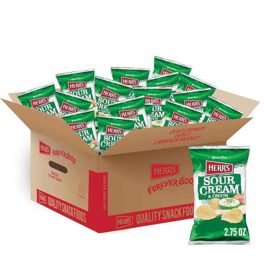 Herr's Sour Cream and Onion Potato Chips - Perfect for Parties