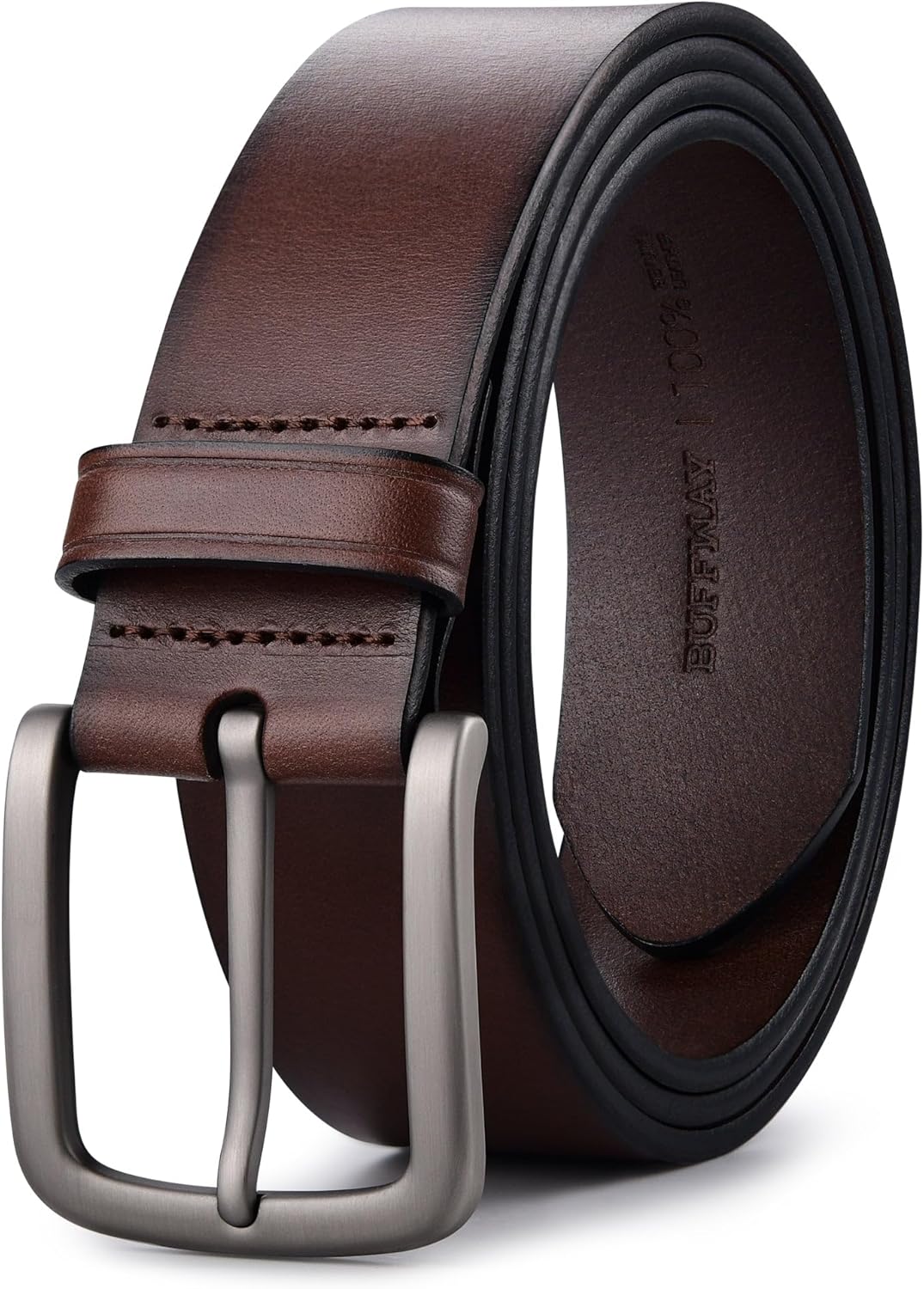 Buffway Men's Leather Belt: Durable, Comfortable & Stylish
