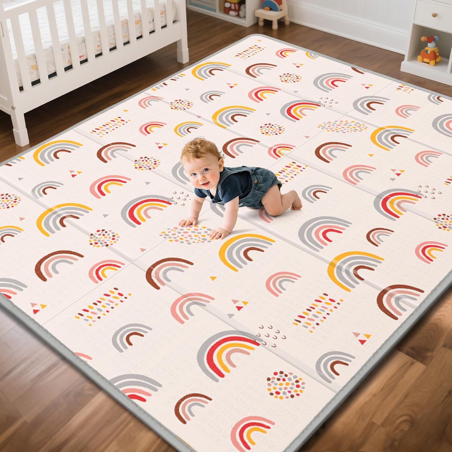 Extra Large Baby Play Mat for Crawling and Tummy Time Fun
