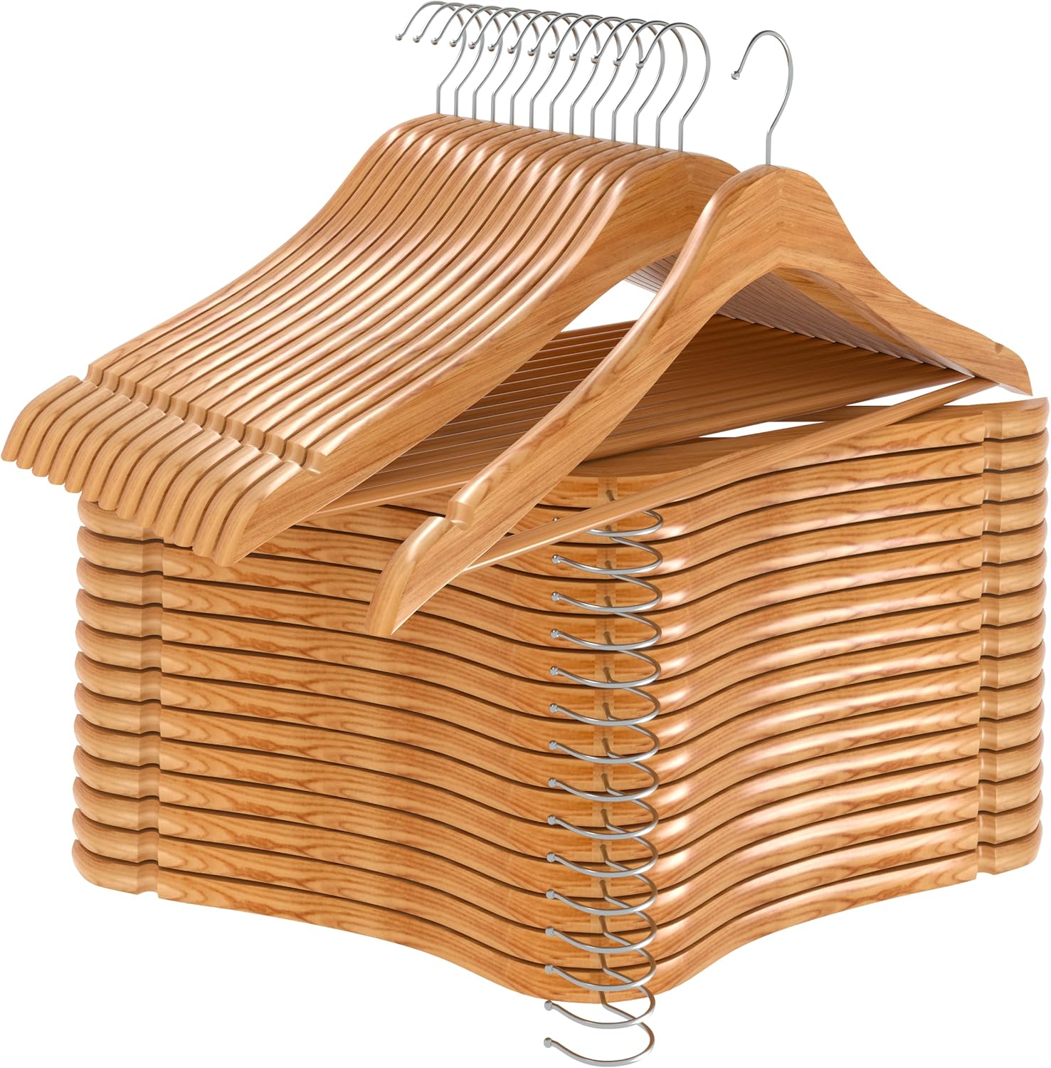 Utopia Home Premium Wooden Hangers - Heavy Duty & Durable