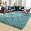 Ultra Soft Fluffy Bedroom Rug 6x9 ft Dark Cyan - Cloud-Like Comfort