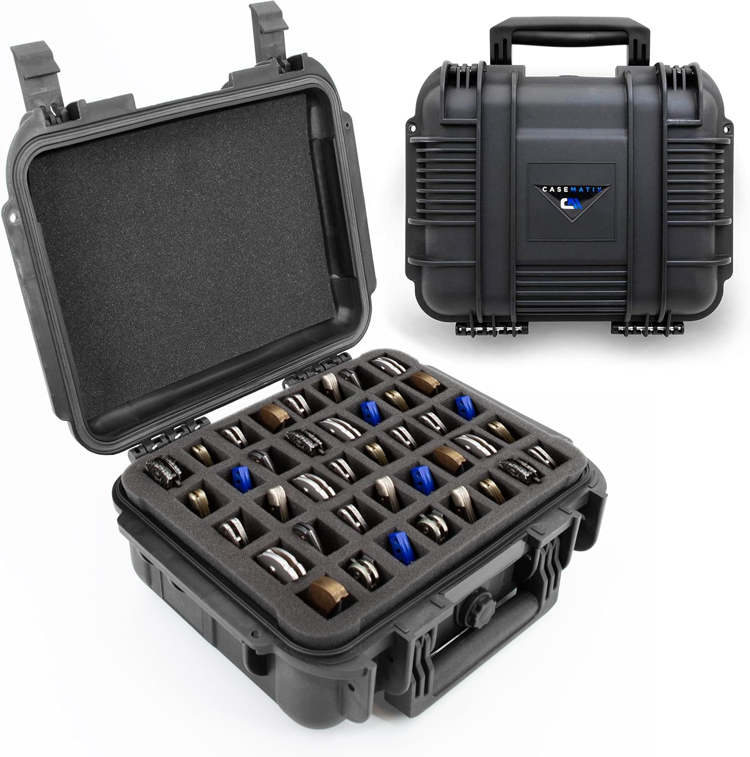 Ultimate CASEMATIX Folding Knife Case for 40 Knives Storage
