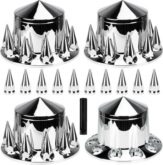 Youxmoto Rear Axle Wheel Cover for Semi Truck - Chrome Plated