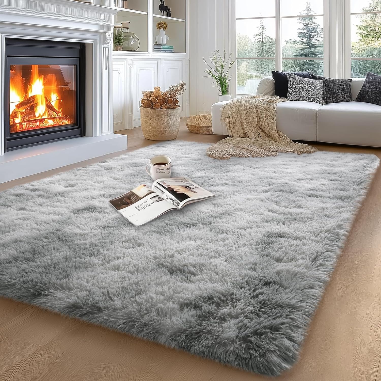 5x7 Area Rugs for Living Room, Soft Shag Rug for Bedroom