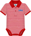 Creative Knitwear College Baby Striped Polo Bodysuit (Style 9W57)