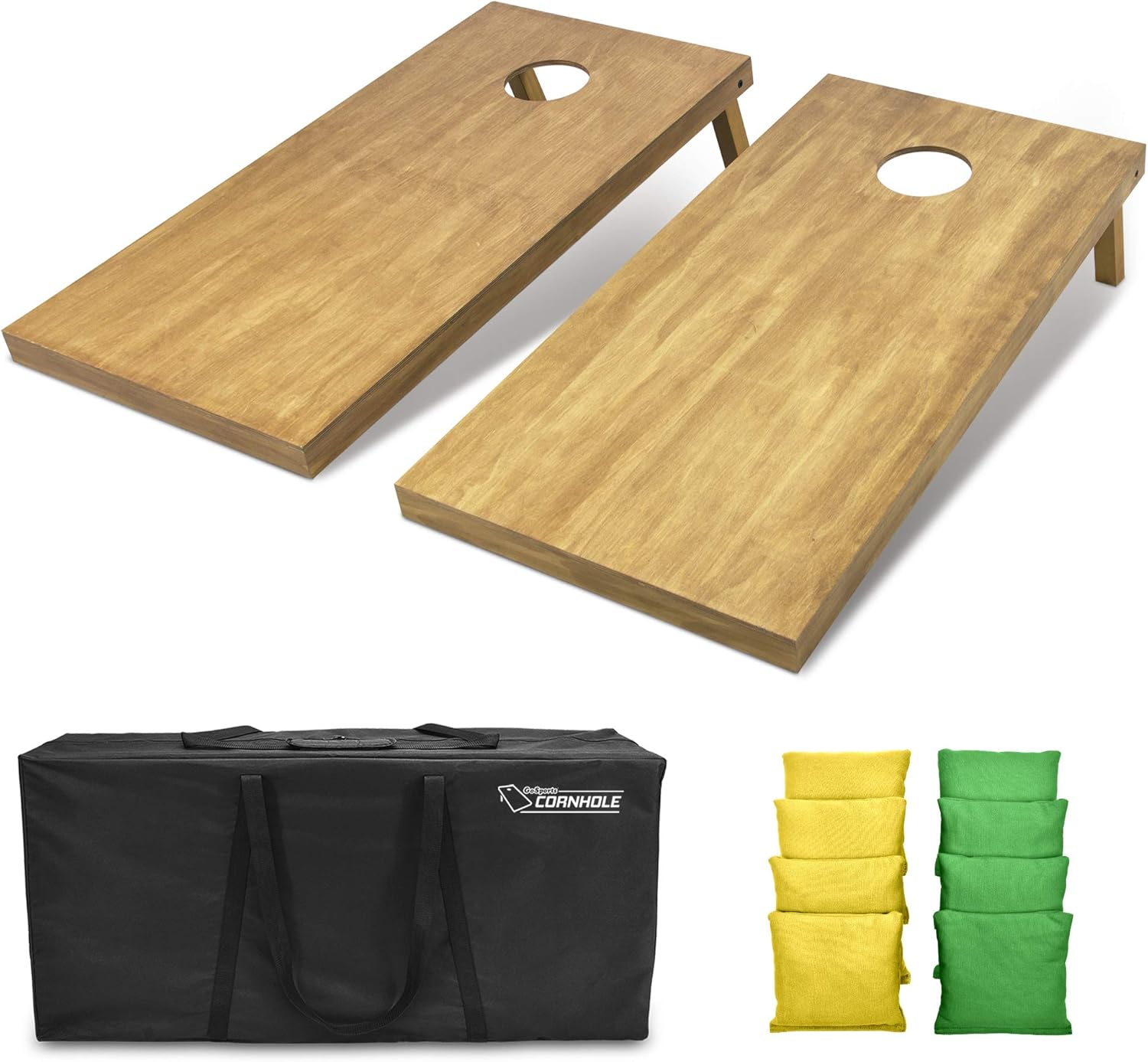 GoSports 4 ft x 2 ft Wooden Cornhole Boards Set for Fun