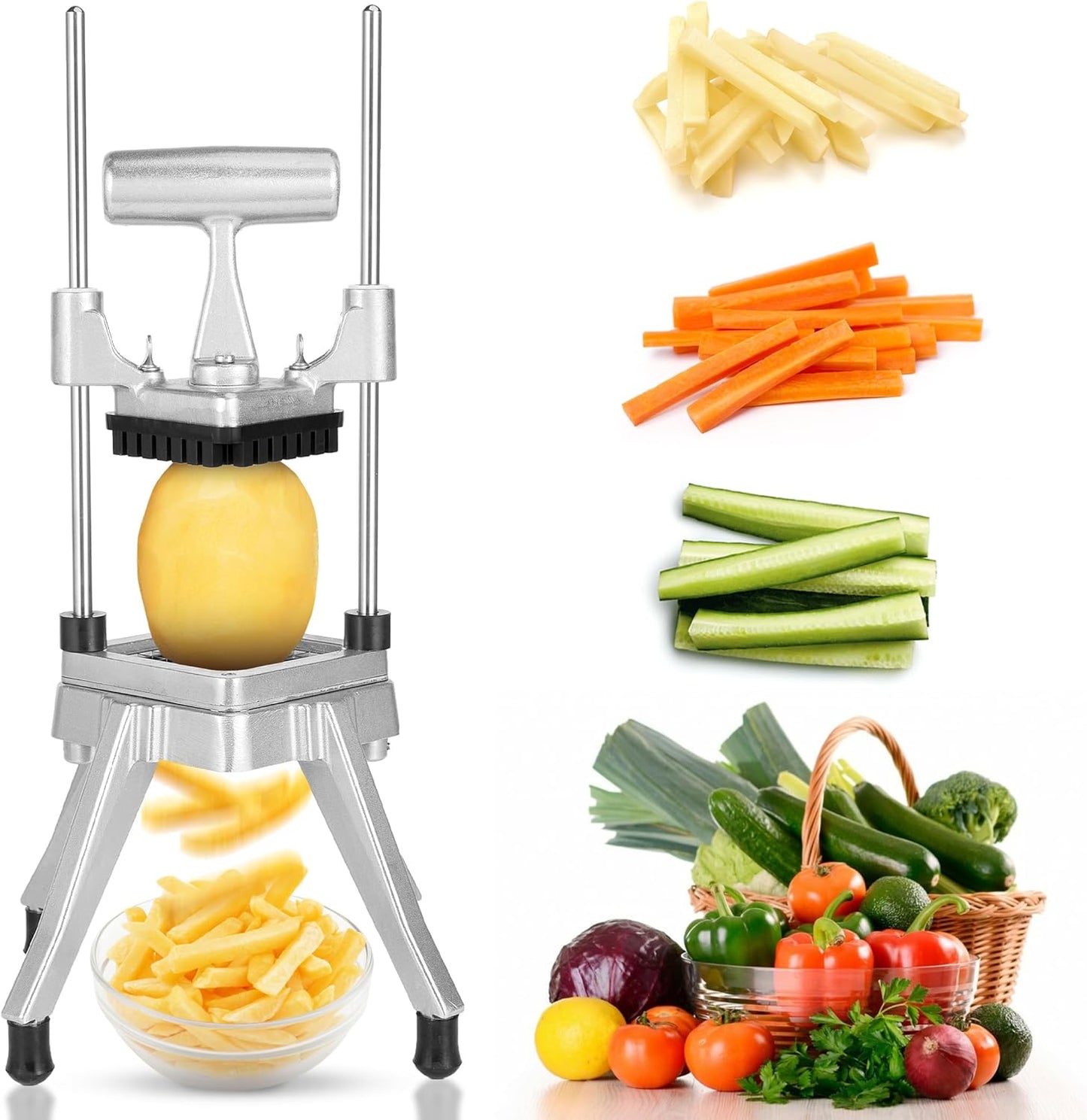 WICHEMI Commercial Vegetable Chopper Dicer for Quick Prep