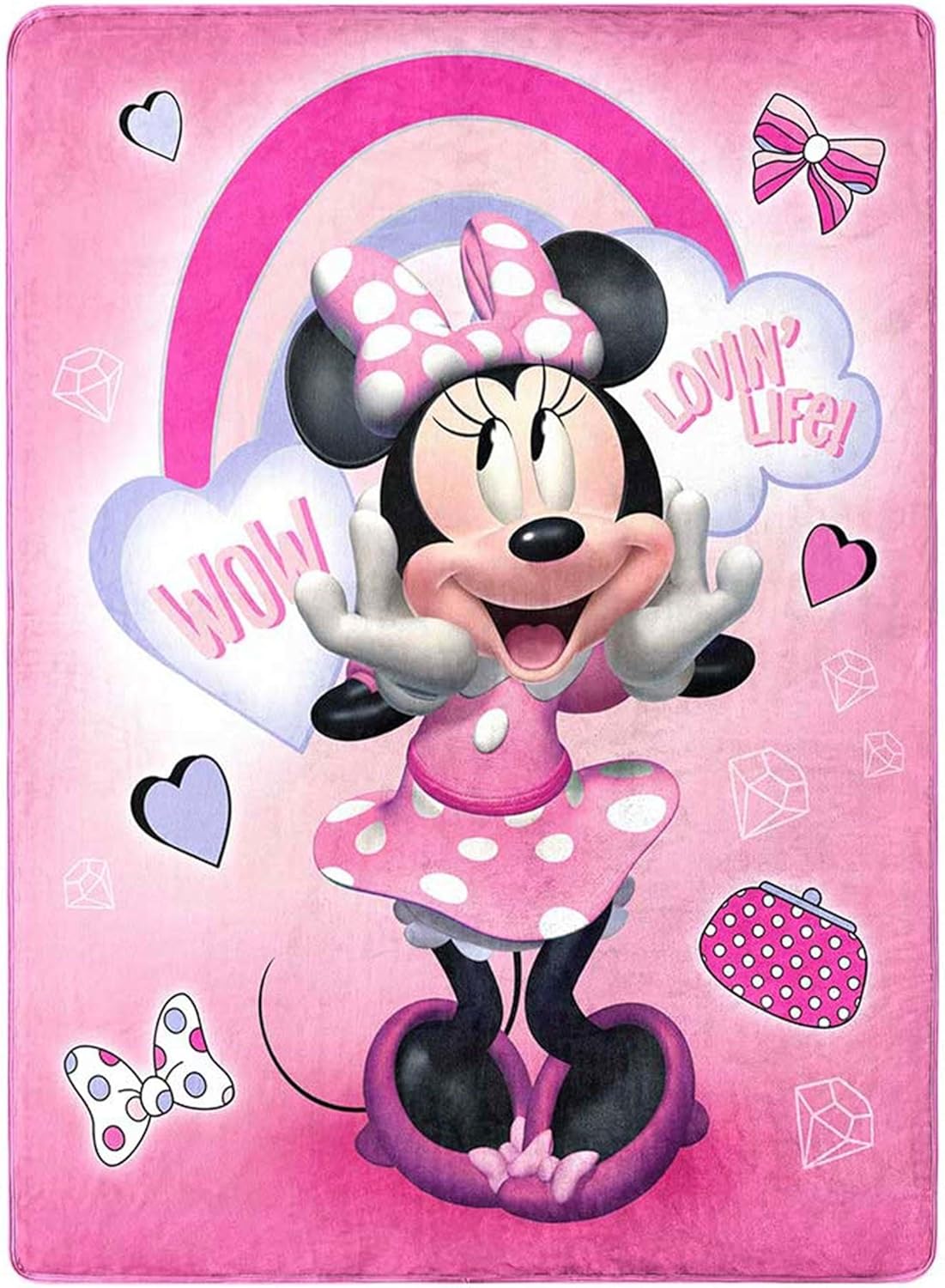 Wow Minnie Silk Touch Throw Blanket, 46 x 60