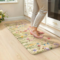 KIMODE Kitchen Mats for Floor Anti Fatigue Boho Flower Rug - Cushioned