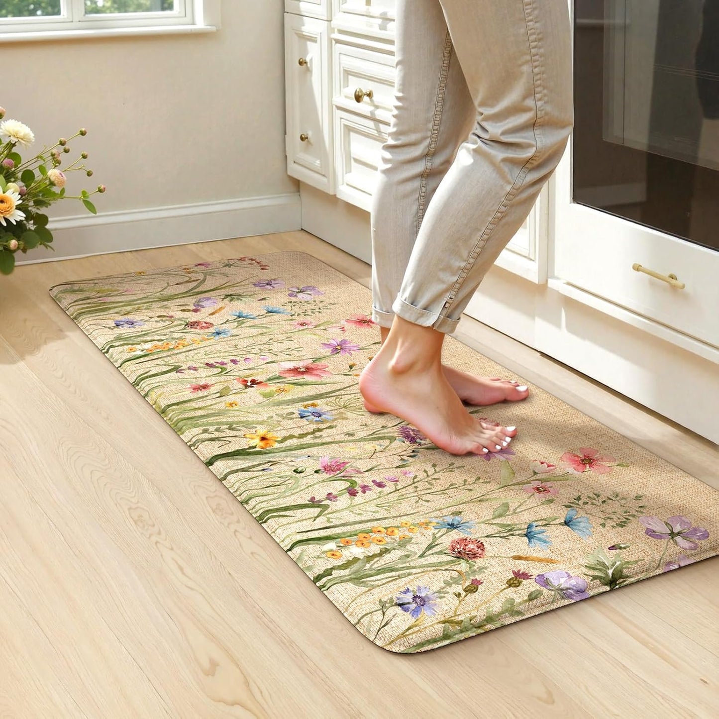KIMODE Anti Fatigue Kitchen Mats for Comfort and Style