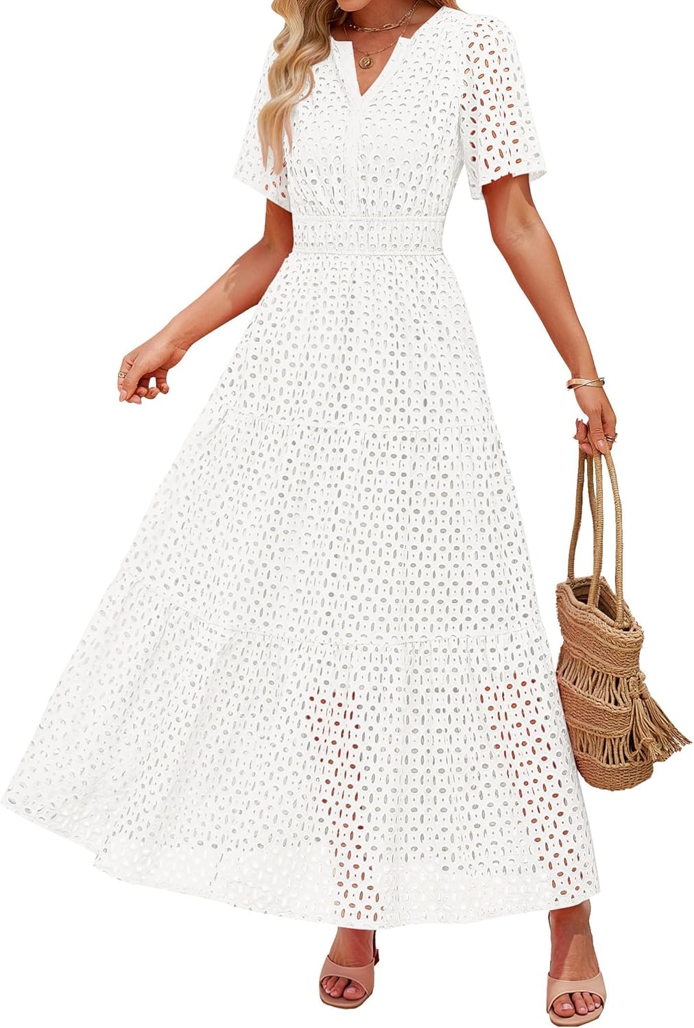 ZESICA Women's Summer Short Sleeve Maxi Dress for All Occasions