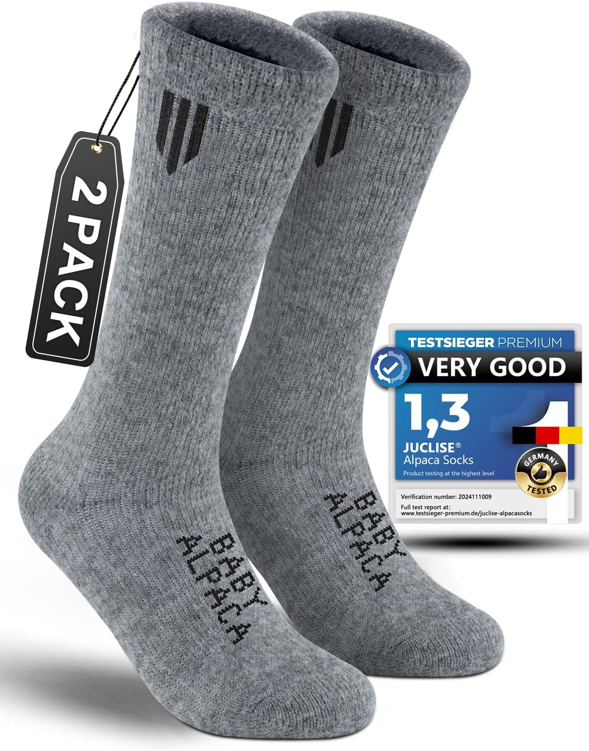 Alpaca Wool Heavyweight Thermal Boot Socks for Cold Weather
