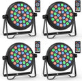 36 LED Stage Lights for Events, Parties, and Weddings - 4 Pack