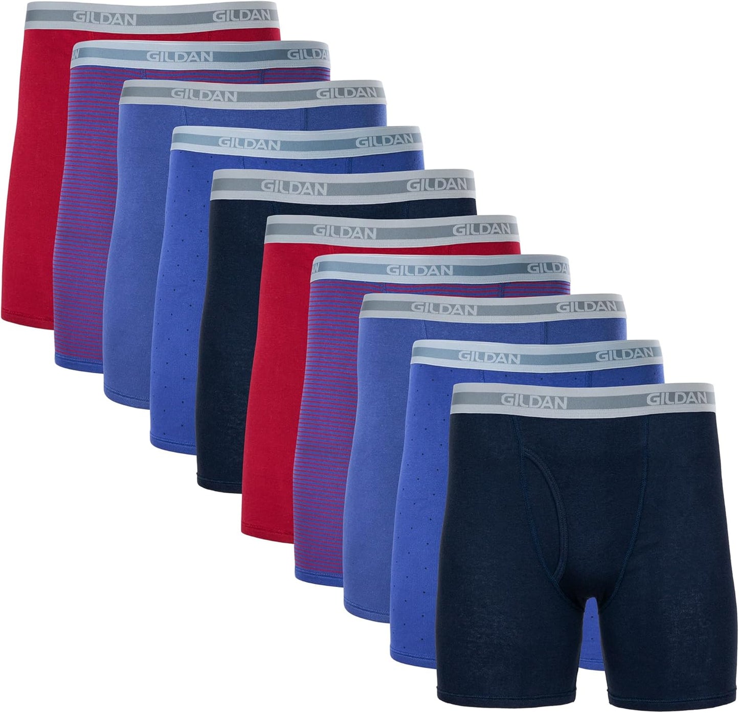 Gildan Mens Underwear Boxer Briefs Multipack for Comfort