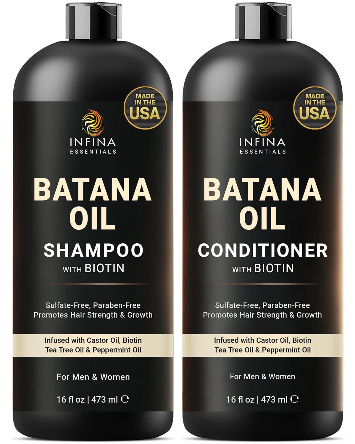 Biotin Tea Tree Hair Growth Set - Thickens and Moisturizes - 16 oz