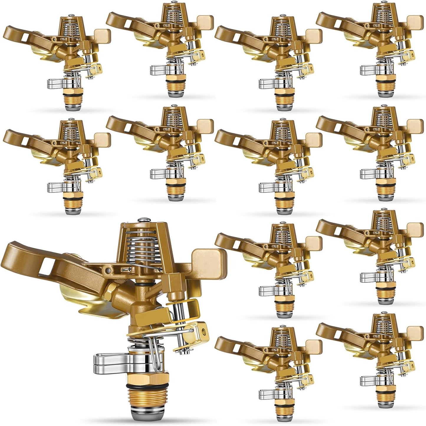 Brass Impact Sprinkler Head Set for Efficient Lawn Irrigation