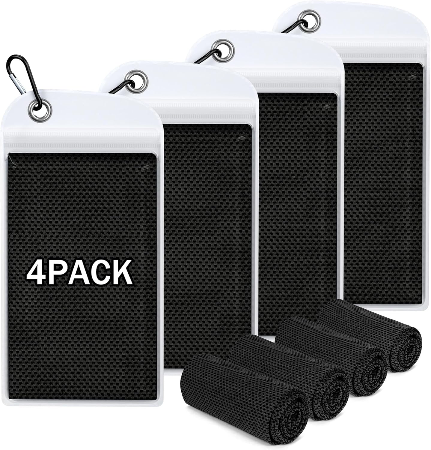 Quick Cool: 4 Pack 40x12 Microfiber Towels for Gym & Sports by Hemndic