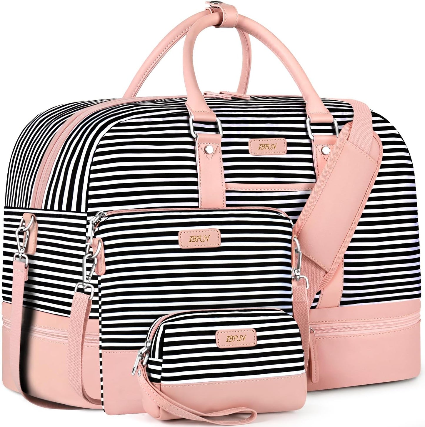 IBFUN Weekender Bags for Women: 3PCS Travel Duffle Set