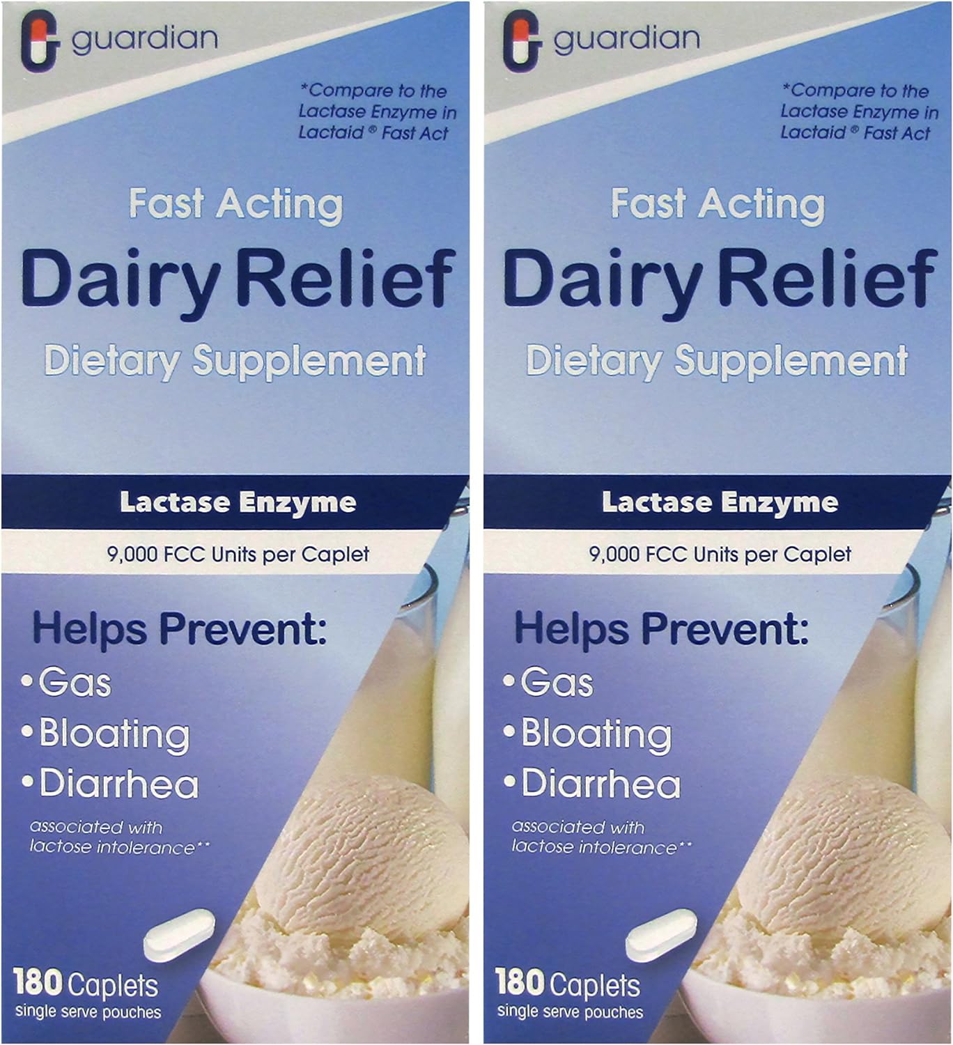Guardian Dairy Relief Fast Acting Lactase for Lactose Intolerance