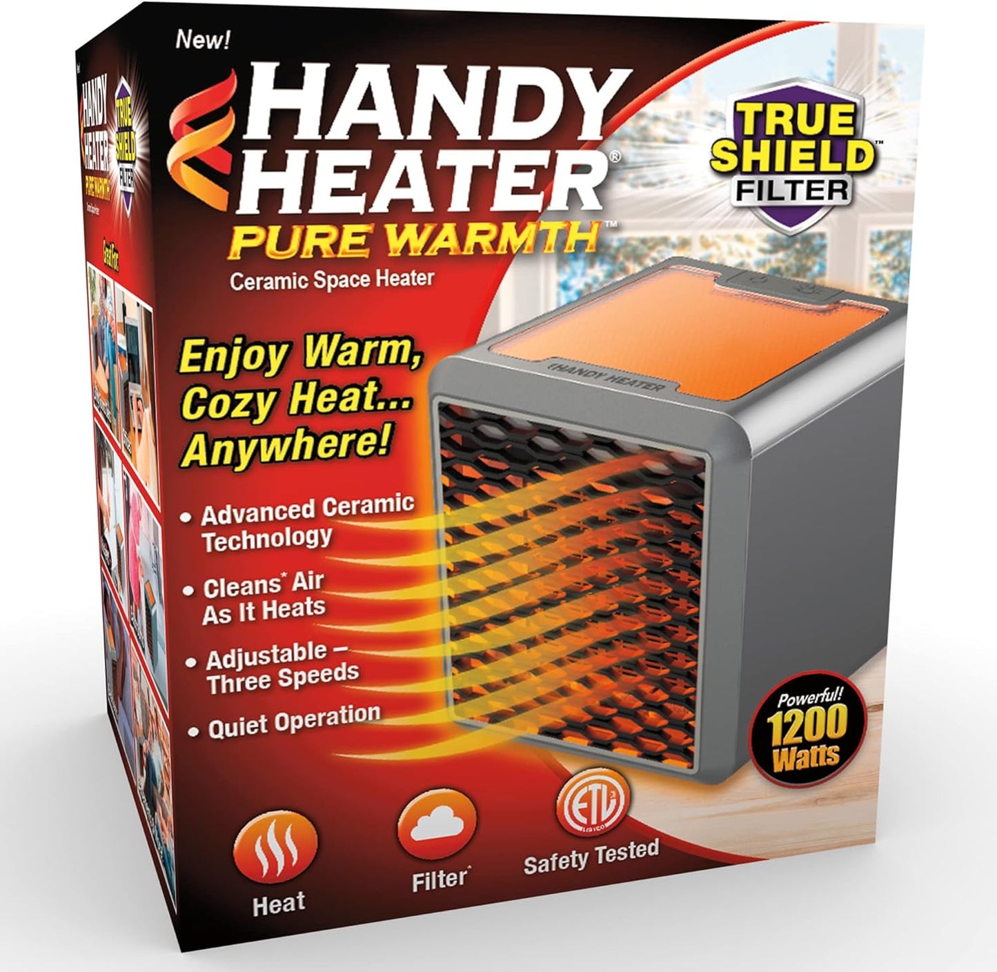 Portable 1200W Ceramic Space Heater - Pure Warmth & Energy Efficient