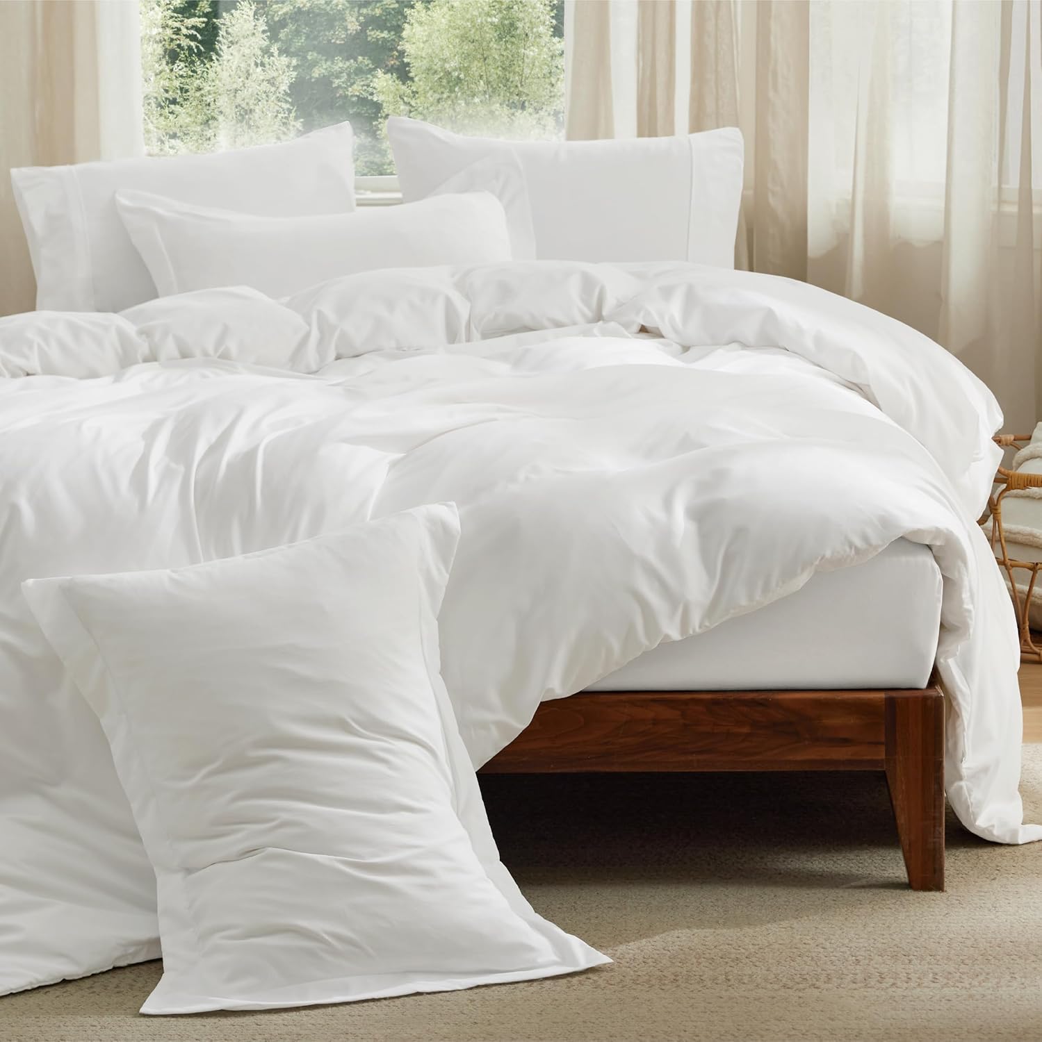 Luxurious Bedsure Duvet Cover with Fitted Sheet Queen Set