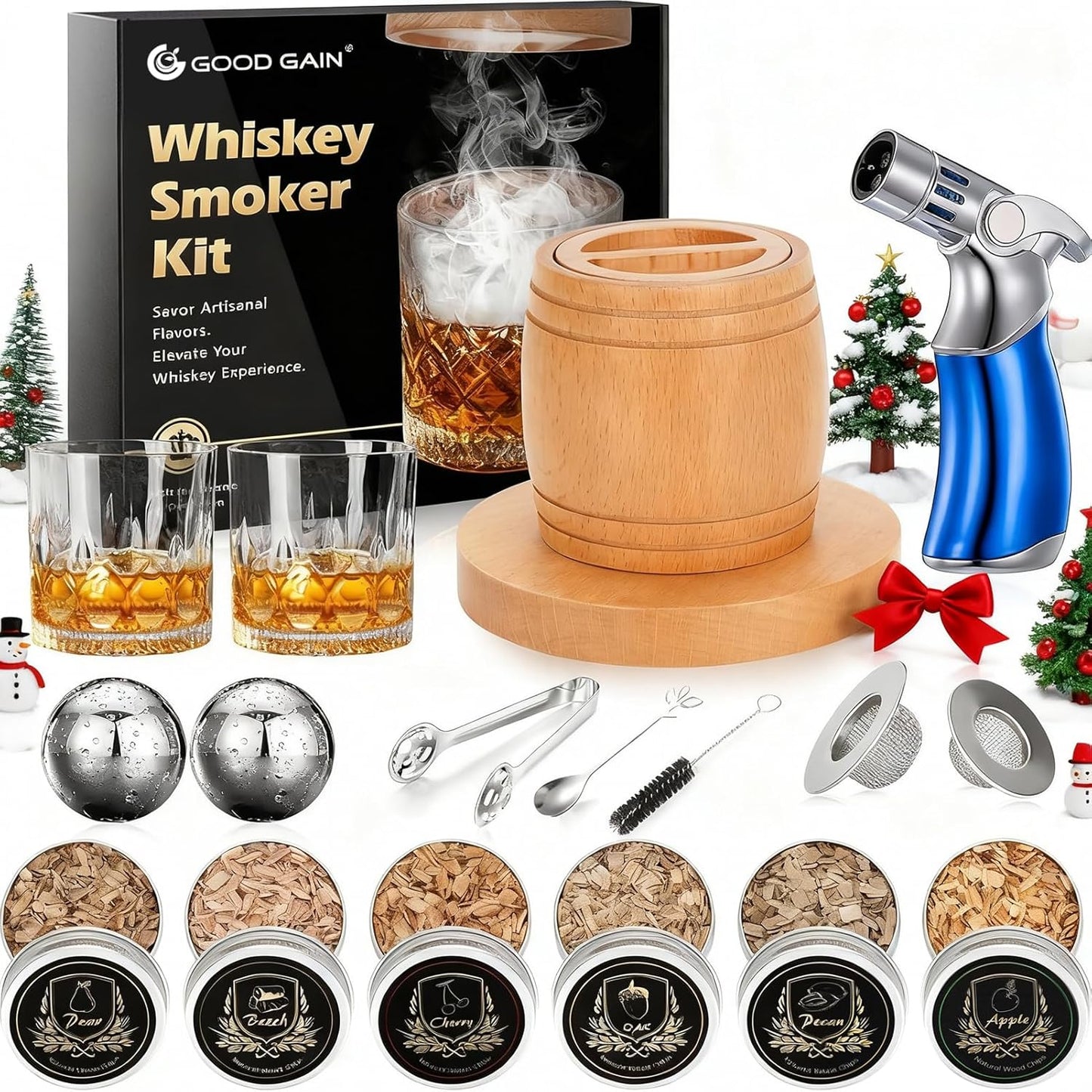 Whiskey Smoker Kit with Torch - Old Fashioned Cocktail Smoker