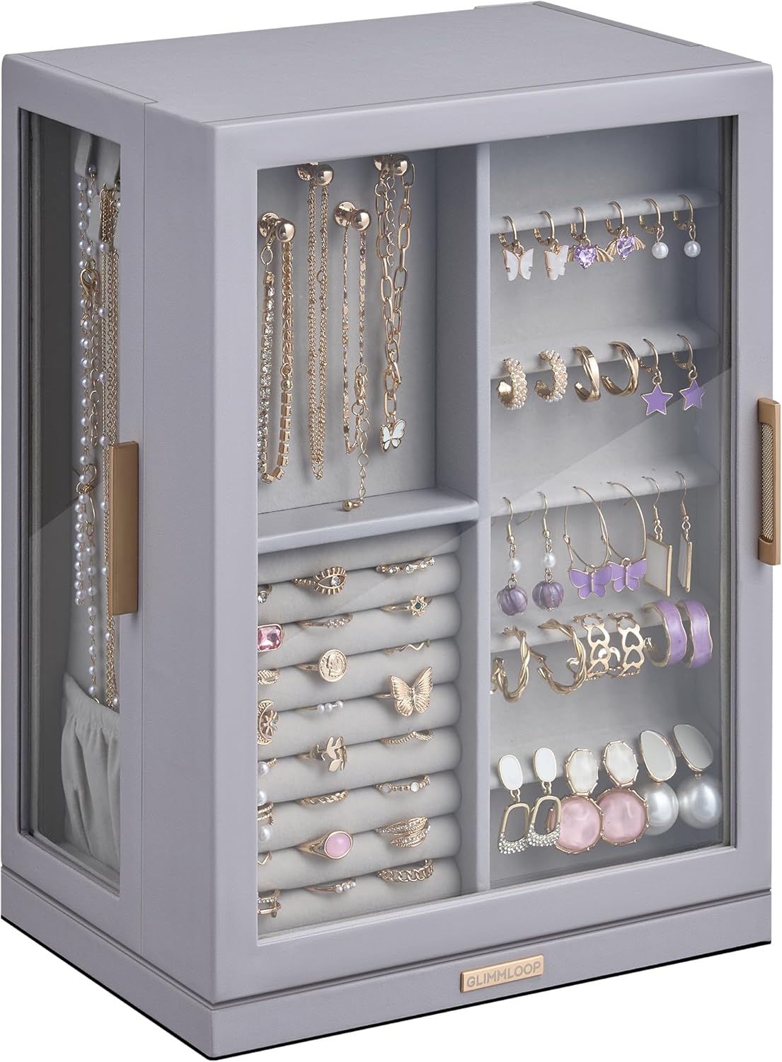 360 Rotating Jewelry Box with 7 Drawers for Elegant Storage