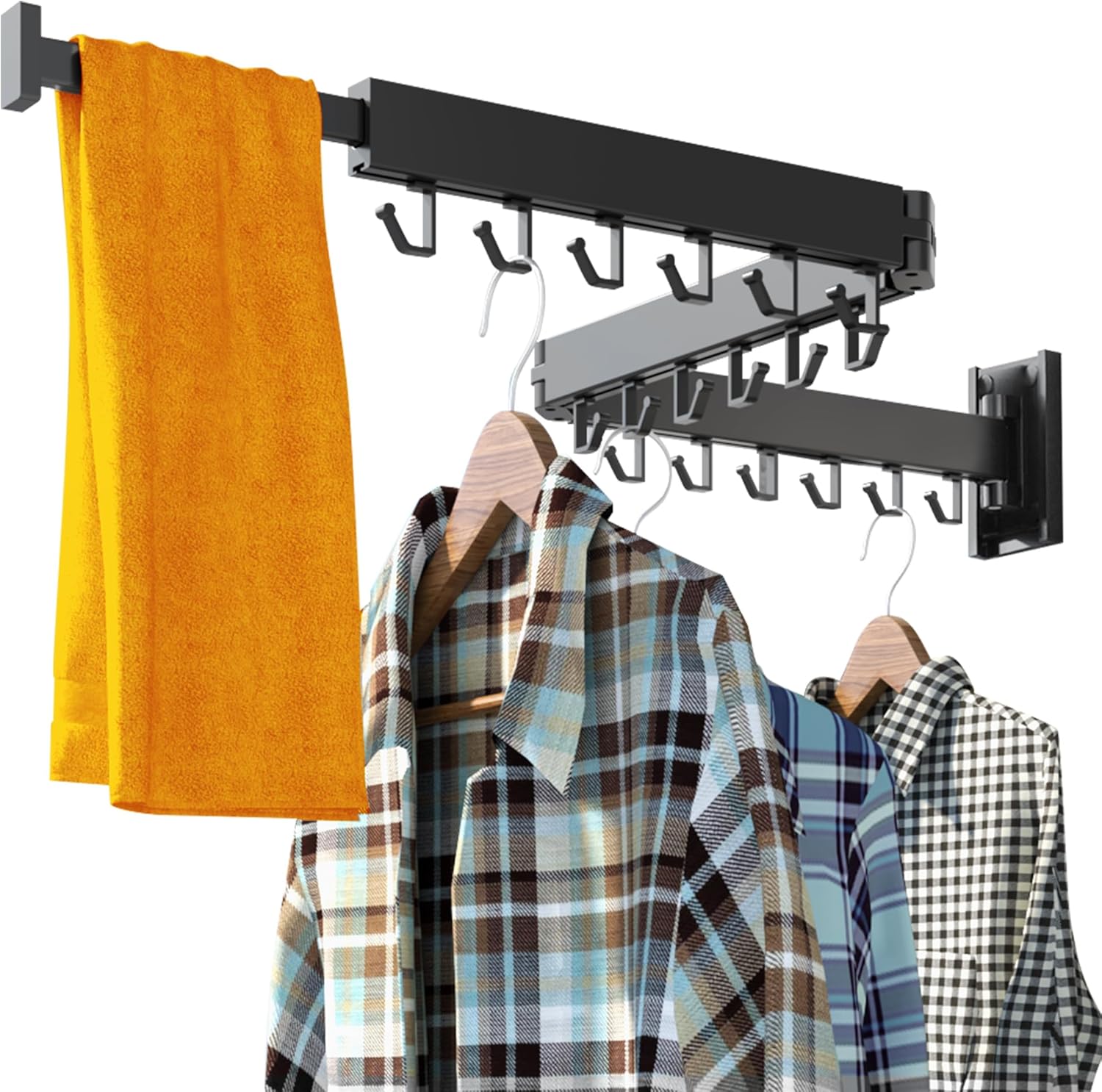 Clothes Drying Rack for Laundry - Wall Mounted & Space Saving