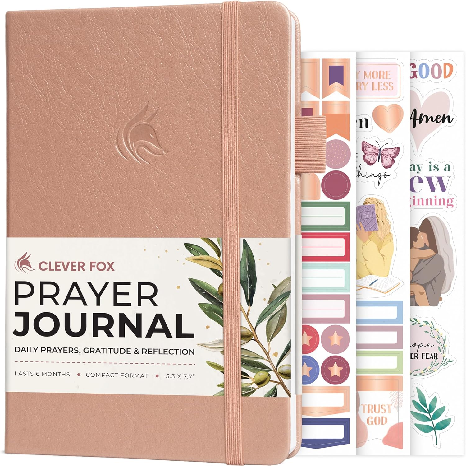 Clever Fox Daily Devotional Prayer Journal - Rose Gold