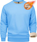 MAGCOMSEN Men's Sherpa Lined Sweatshirt - Warm Everyday Crewneck This