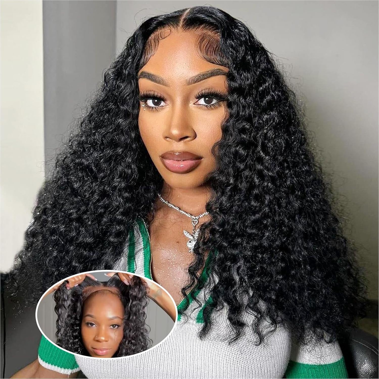 Curly BOB Wig Human Hair 200 Density 5x5 HD Lace Closure