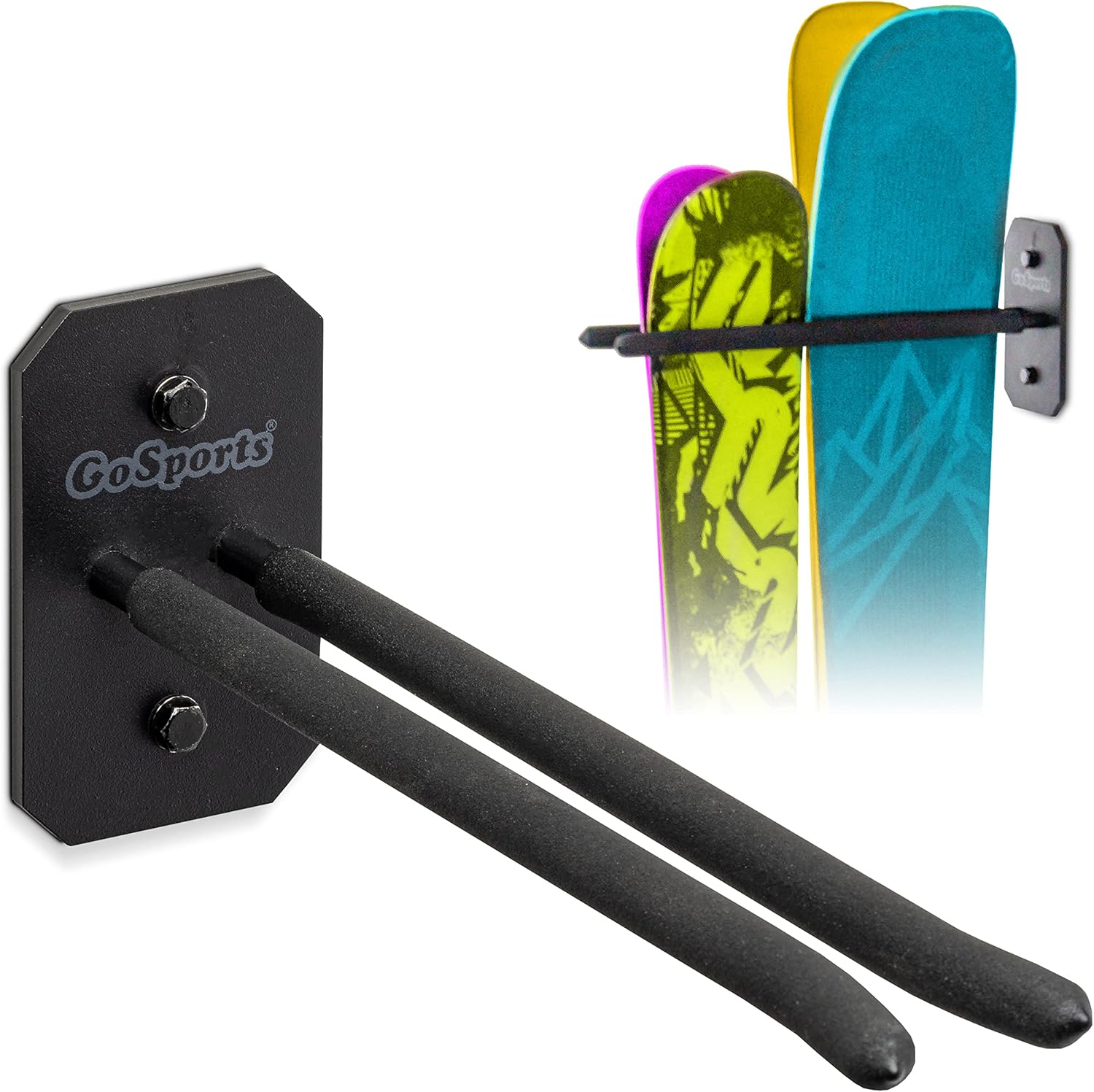 GoSports Wall Mounted Ski Rack - Organize 2-8 Skis!