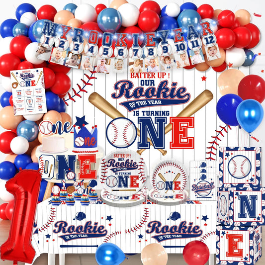 Rookie of the Year First Birthday Decorations for Boys Party