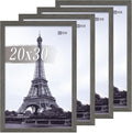 VCK 20x30 Poster Frame Set of 4 - Grey Wood Gallery Frames