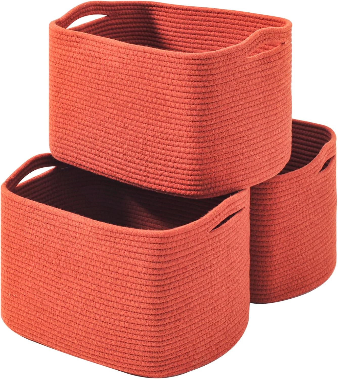 Woven Cotton Rope Storage Baskets for Organizing and Decor