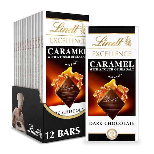 Lindt EXCELLENCE Caramel Sea Salt Dark Chocolate Bar Review