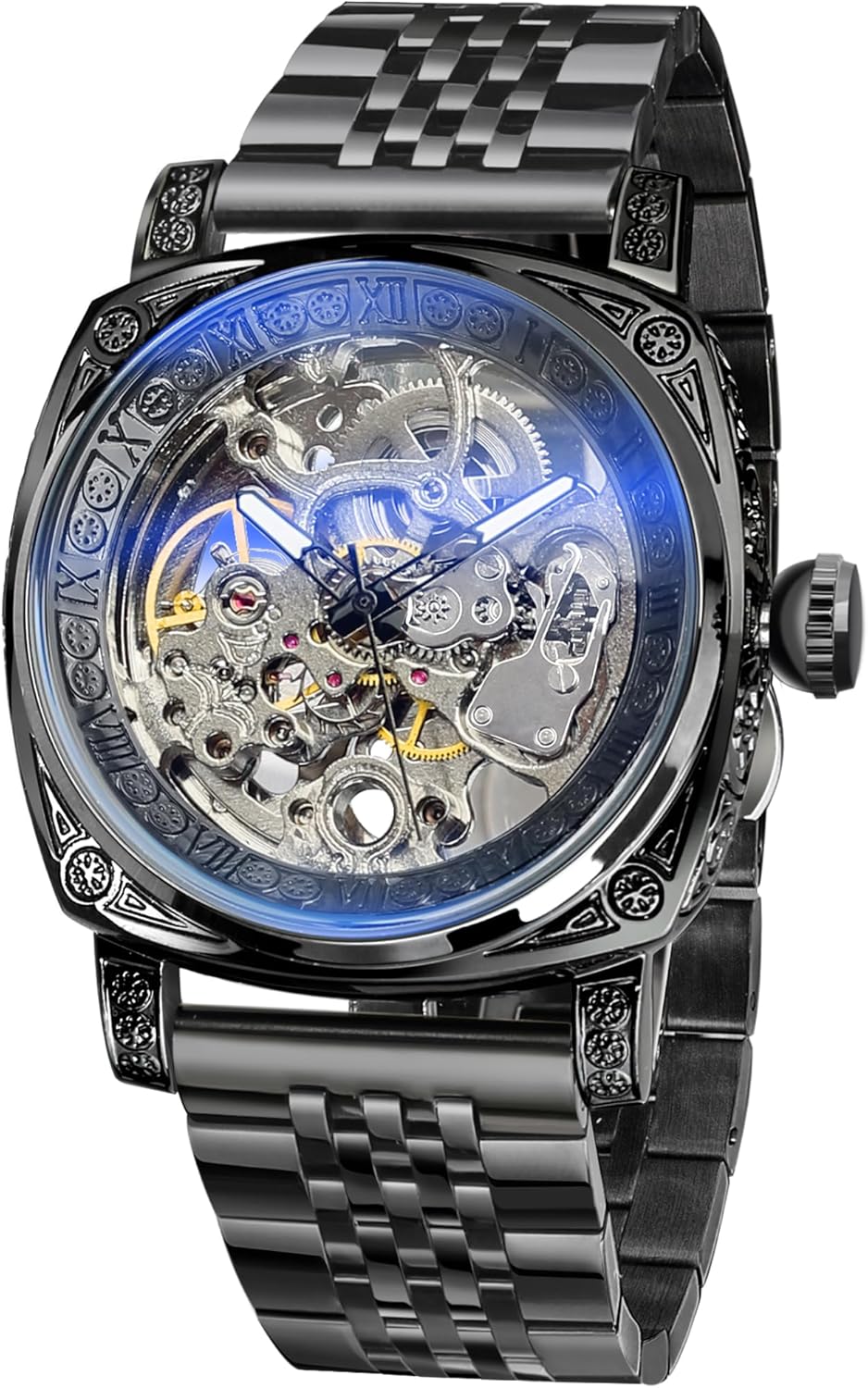 Forsining Square Retro Mechanical Watch for Men - Luxurious Style