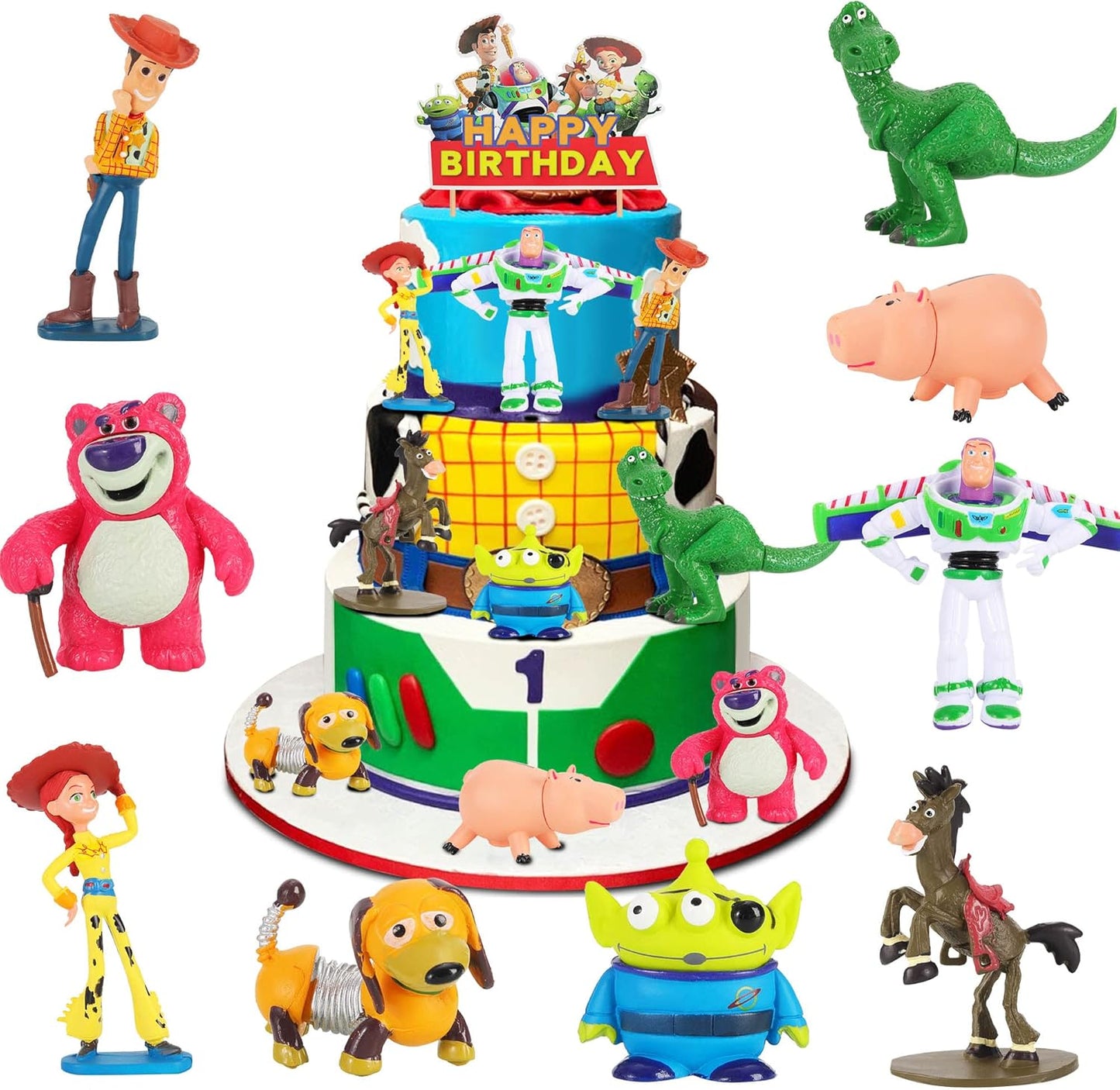 9Pack Story Action Figures Toys by Queediz for Parties
