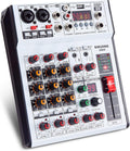 6 Channel Audio Mixer Professional Sound Board Console - Compact