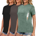 Ecavus Women's Nursing Shirts 3-Pack - Hidden Zippers for Easy Knits