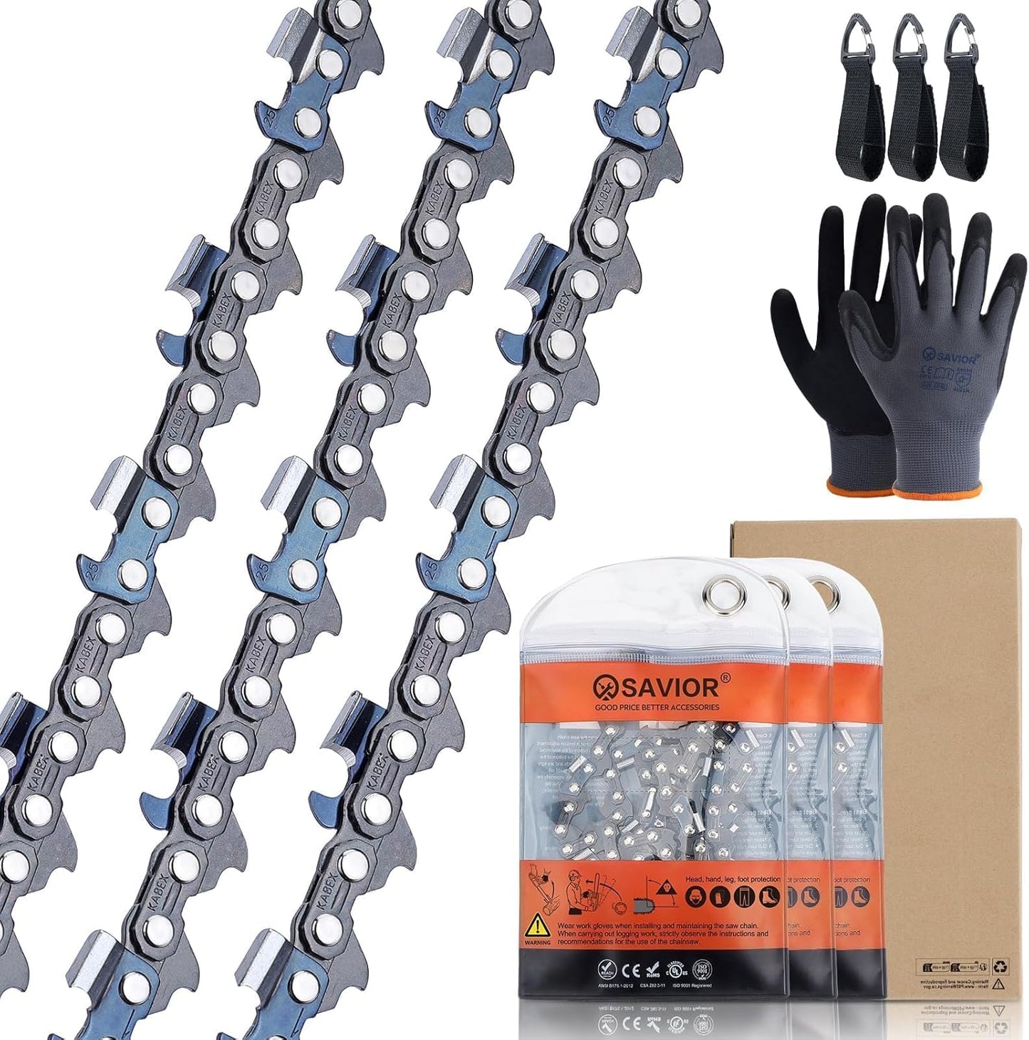 Savior 3Pack D81 Chainsaw Chain for 24in Guide Bars and More