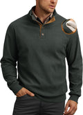 Mens Corduroy Fleece-Lined Sweatshirt Pullover - Warm Casual Layer It